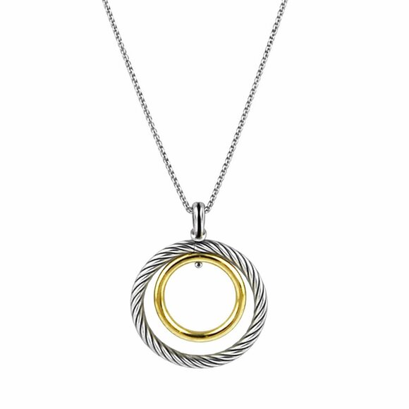 David Yurman Jewelry - David Yurman Mobile Pendant Necklace Sterling Silver 18K Gold 17.5”